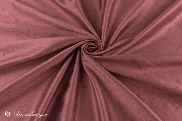 Розово-брусничная вискоза ручной работы под дикий шелк